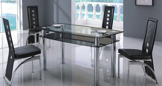 Стиль техно в интерьере гостиной-столовой