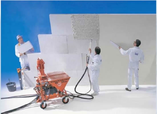 механизированное нанесение штукатурки