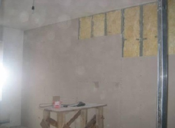 крепление гипсокартона к стене