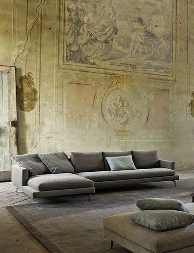 Фреска в гостиной в стиле модерн