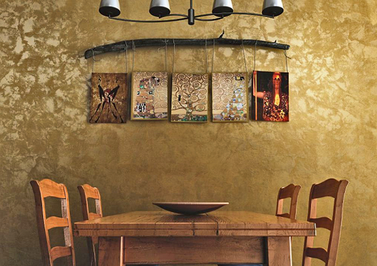 Фактурная краскав интерьере