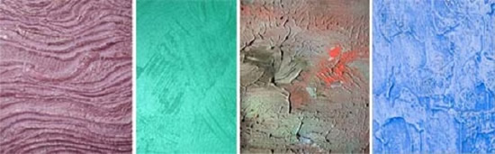 Различные рельефы краски