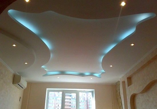 Гипсокартон + натяжное полотно 2