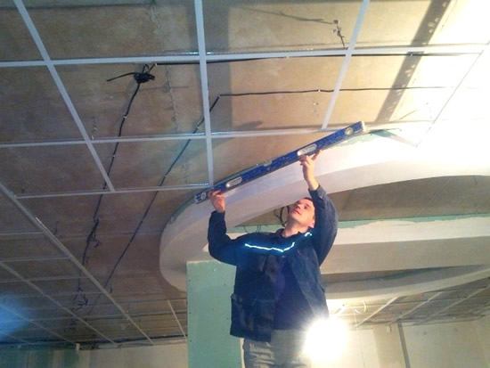 потолки из гипсокартона монтаж