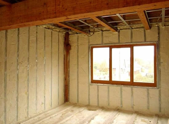 Утепление пенополиуританом