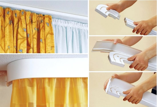 Пластиковые потолочные карнизы для штор