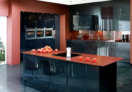 терракотовый цвет при оформлении кухни